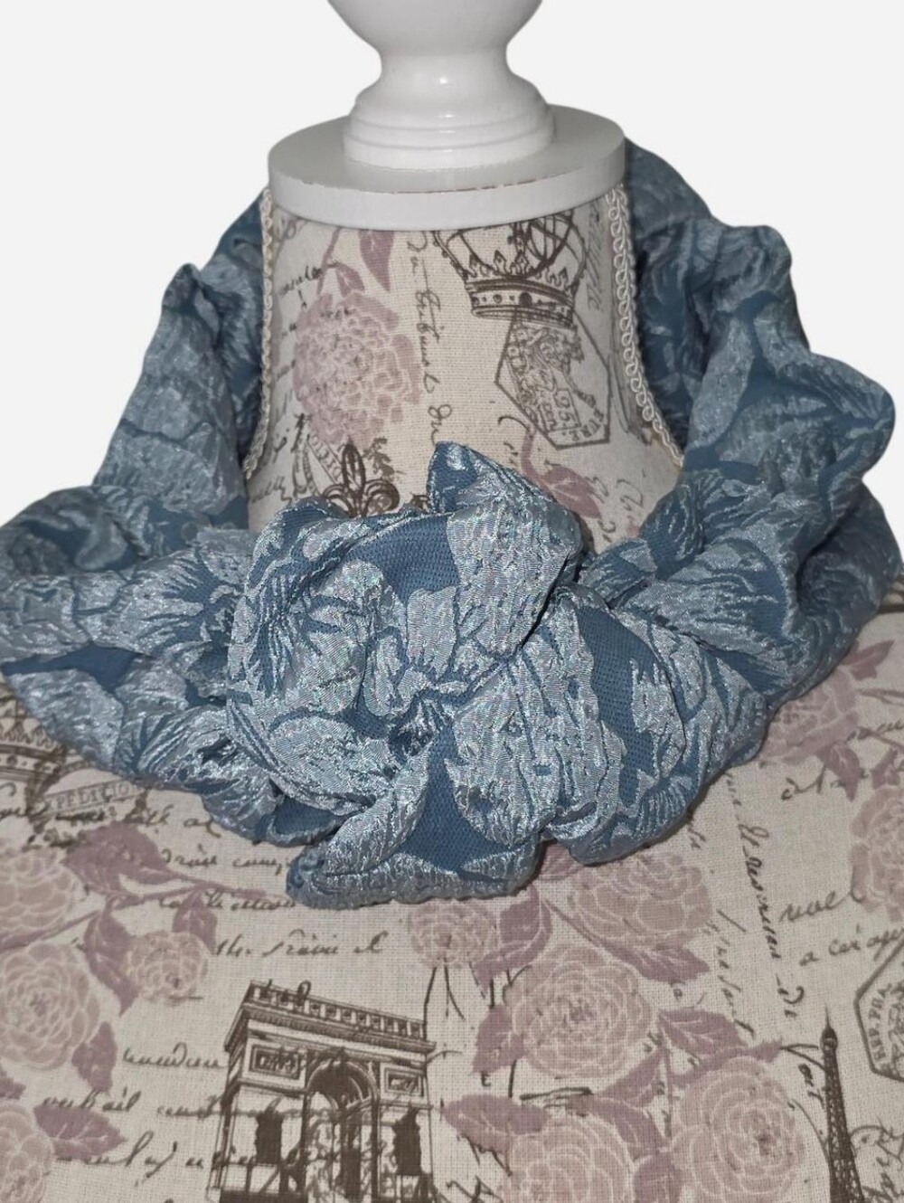 Sassy Jones Light Blue Floral Headband